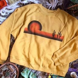 Desert Horizon Cropped Sweatshirt S